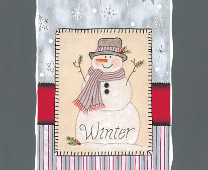 KEN1305 - Winter Stitched Snowman - 12x16 Cheap