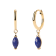 Nomad Lapis Lazuli Hoops 18k Gold Plated For Discount