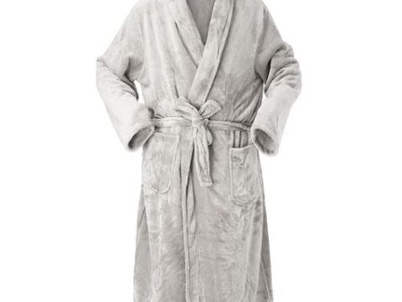 Brogo Microfiber Supersoft Woven Bathrobe Dove L XL Online