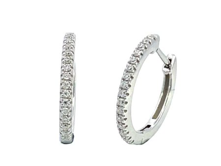 Georgini Gold Hoops 0.15tcw In 9ct White Gold Earrings Online Hot Sale