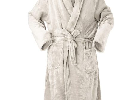 Brogo Microfiber Supersoft Woven Bathrobe Sand L XL For Sale