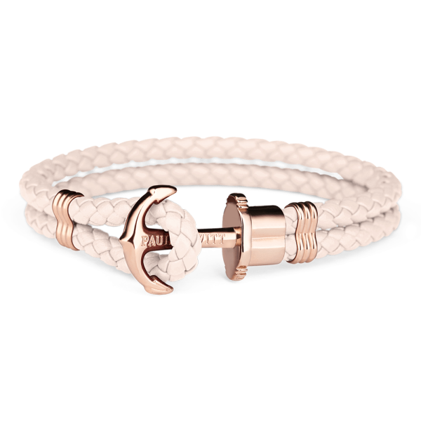 Paul Hewitt Phrep Leather Rose Gold   Pink Rose Bracelet - XS Online now