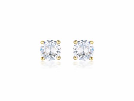 Georgini Gold Moissanite Studs 1tcw In 9ct Yellow Gold For Cheap