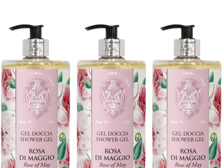 La Florentina Rose of May Shower Gel 750ml Set of 3pcs Supply