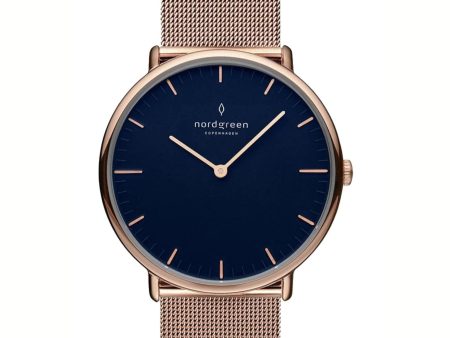 Nordgreen Native 32mm Rosegold Mesh Strap Watch Online