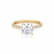 Georgini Gold Round Brilliant Cut 2ct Moissanite Engagement Ring In 9ct Yellow Gold For Discount