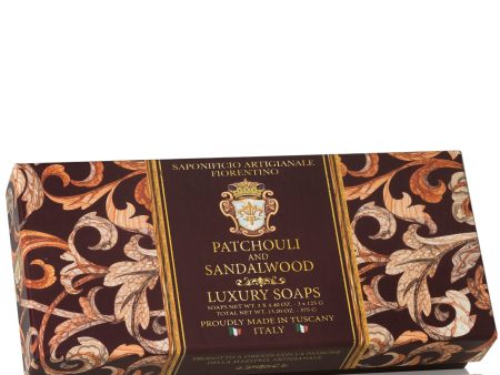 Saponificio Artigianale Fiorentino Patchouli & Sandalwood Gift Box 3x125g Cheap