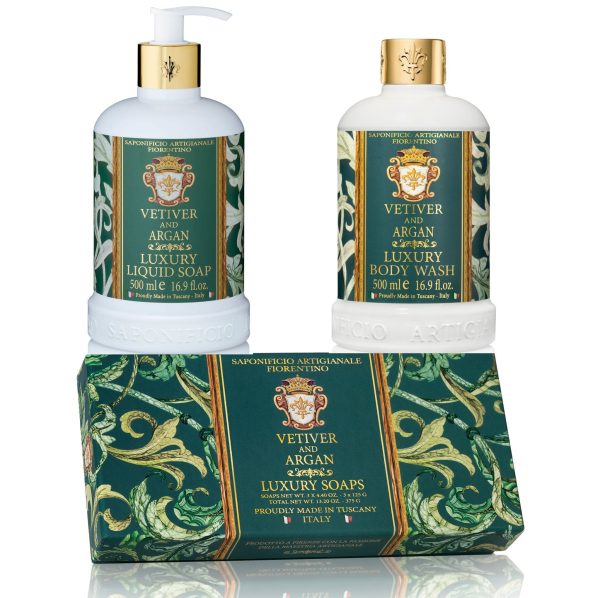 Saponificio Artigianale Fiorentino Vetiver & Argan Bundle Set Supply