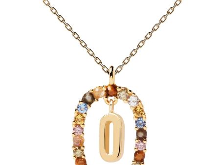 PDPaola Letter 18k Gold Necklace O Online now