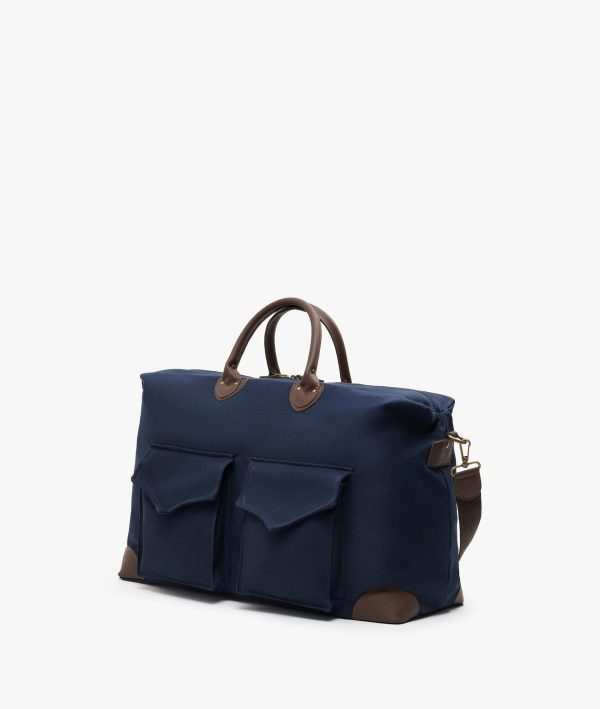 My Style Bags Harvard Safari Duffel Travel Bag Italian Leather Blu Online