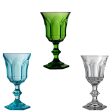 Mario Luca Giusti Victoria Albert Set of 3 Goblet Green - Clear - Turquoise Cheap