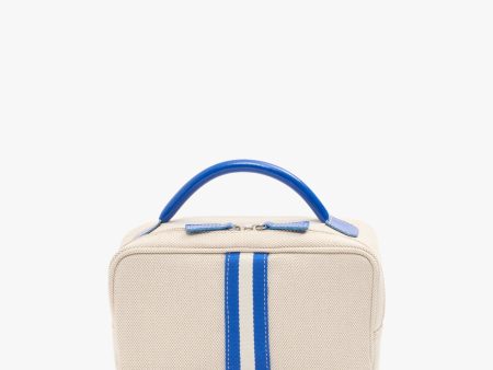 My Style Bags Berkeley Positano Cosmetic Bag Natural With Blue Stripes Online Hot Sale