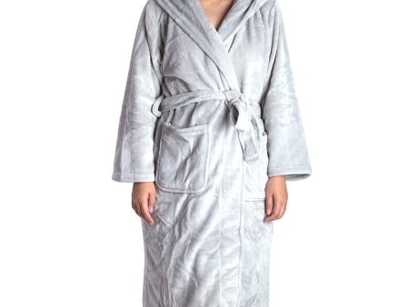 Brogo Microfiber Supersoft Hooded Bathrobe Dove L XL Online