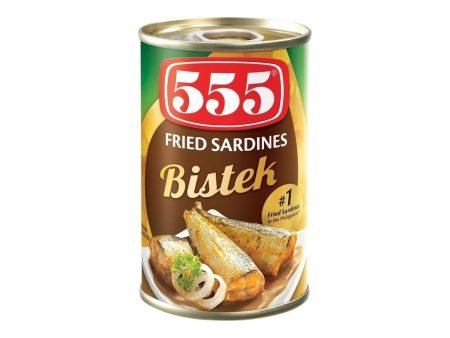 555 Fried Sardines Bistek 155g For Discount