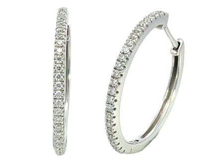 Georgini Gold Hoops 0.35tcw In 9ct White Gold Earrings Fashion