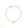 Georgini Sweetheart Heart Chain Bracelet Pink Silver Hot on Sale