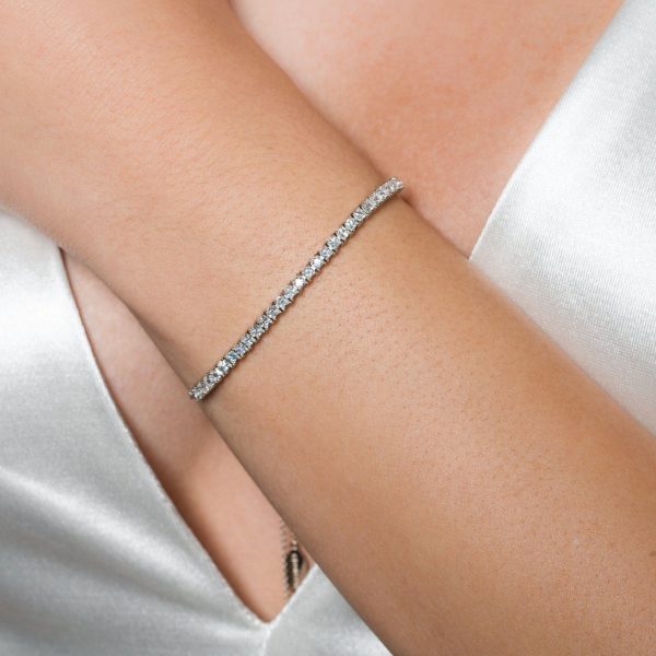 Georgini Iconic Bridal Vera 2mm Bracelet Silver Adjustable For Cheap