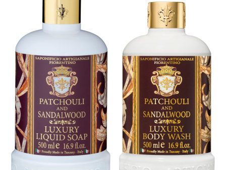 Saponificio Artigianale Fiorentino Patchouli & Sandalwood Body & Hand Wash Set Discount