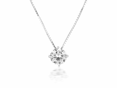 Georgini Gold Moissanite Pendant 1tcw In 9ct White Gold Fashion