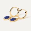 Nomad Lapis Lazuli Hoops 18k Gold Plated For Discount