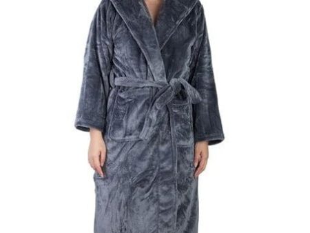 Brogo Microfiber Supersoft Hooded Bathrobe Grey S M Online