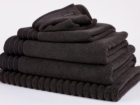 Bemboka Pure Cotton Bath Towel - Jacquard Charcoal Discount