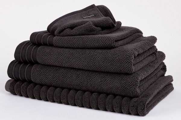 Bemboka Pure Cotton Bath Towel - Jacquard Charcoal Discount