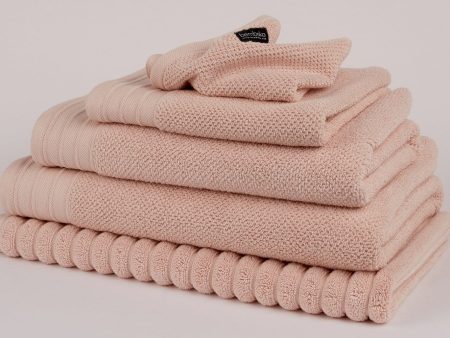 Bemboka Pure Cotton Bath Towel - Jacquard Blush on Sale