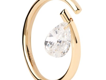 PDPaola Aqua 18k Gold Plated Ring Online Sale