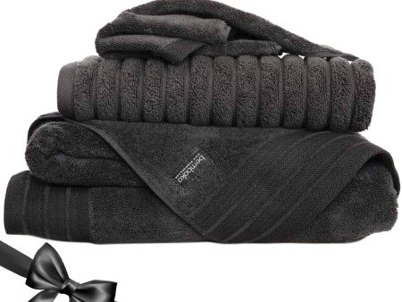 Bemboka Pure Cotton Complete Set of 5pcs - Luxe Charcoal Discount