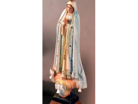 Cerámica: Virgen de Fátima con base For Cheap