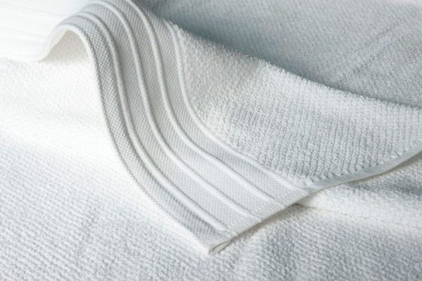 Bemboka Pure Cotton Hand Towel - Jacquard White on Sale