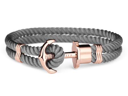 Paul Hewitt Phrep Nylon Rose Gold   Grey Bracelet - M For Discount