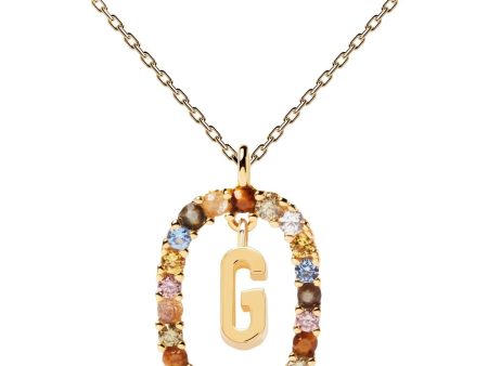 PDPaola Letter 18k Gold Necklace G Online