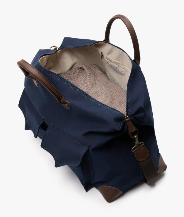 My Style Bags Harvard Safari Duffel Travel Bag Italian Leather Blu Online