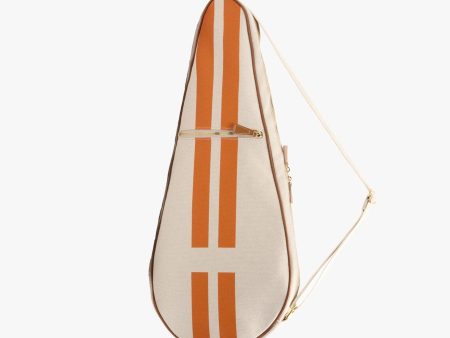 My Style Bags The Go-To Glamour Tennis Racket Holder Natural With Orange Stripes Online Sale