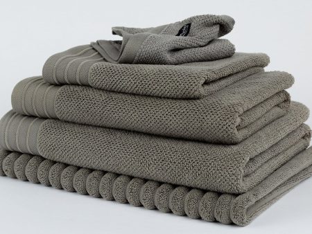 Bemboka Pure Cotton Bath Towel - Jacquard Grey Online now