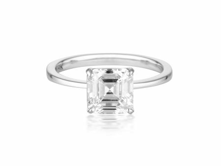 Georgini Gold Emerald Cut Solitaire 1.5tcw In 9ct Moissanite Engagement Ring Discount