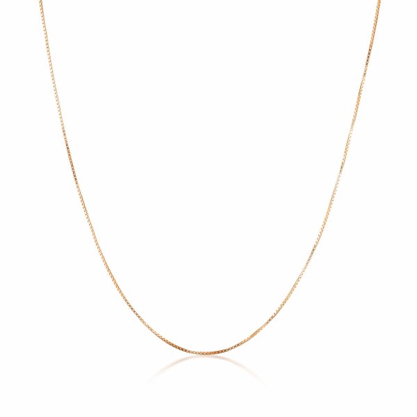 Georgini Gold Rose Gold 0.5mm Box Chain 42+3cm Extension In 9ct Sale