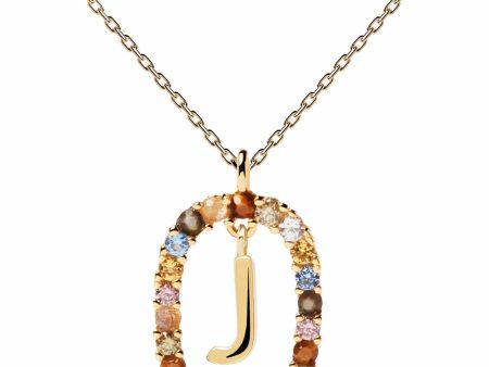 PDPaola Letter 18k Gold Necklace J Online Sale