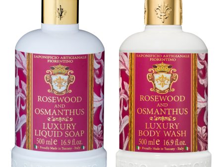 Saponificio Artigianale Fiorentino Rosewood & Osmanthus Body & Hand Wash Set Online Sale