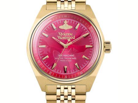 Vivienne Westwood Lady Sydenham 39mm Gold & Pink Watch Discount