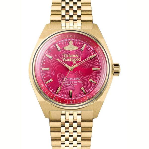 Vivienne Westwood Lady Sydenham 39mm Gold & Pink Watch Discount