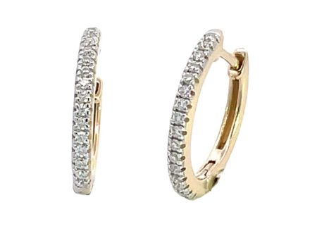 Georgini Gold Hoops 0.15tcw In 9ct Yellow Gold Earrings Online now