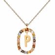 PDPaola Letter 18k Gold Necklace P Hot on Sale