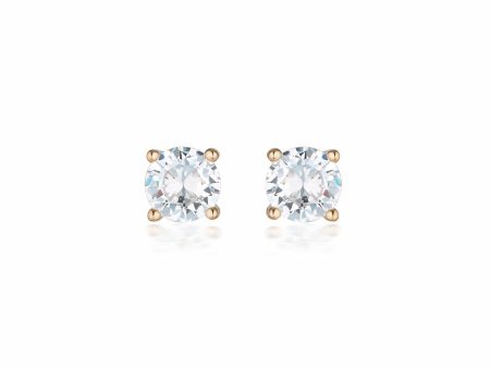 Georgini Gold Moissanite Studs 1tcw In 9ct Rose Gold Hot on Sale