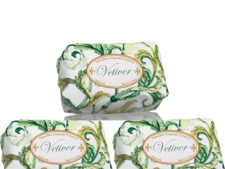 Saponificio Artigianale Fiorentino Vetiver Bar Soap Set 3x200g Online Hot Sale