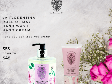 La Florentina Rose of May Hand wash and Hand cream set Cheap