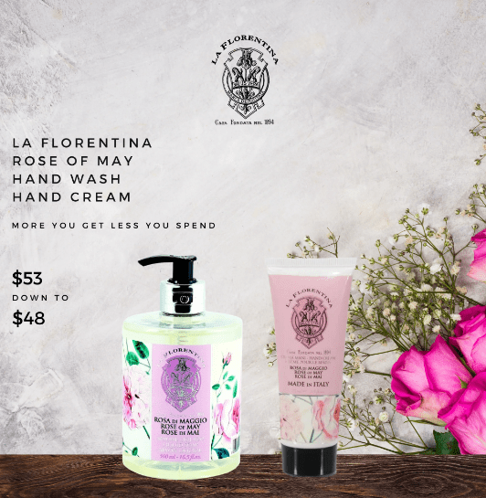 La Florentina Rose of May Hand wash and Hand cream set Cheap