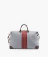 My Style Bags Harvard Stripe Duffel Travel Bag in Gray with Red Stripe for Men Online Sale